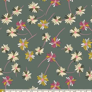 Rich Earth Tones Floral Quilt Bundle | Fabrics with Floral Bouquets | Spirited by Sharon Holland | Green Rust Pink | Art Gallery Fabrics image 3