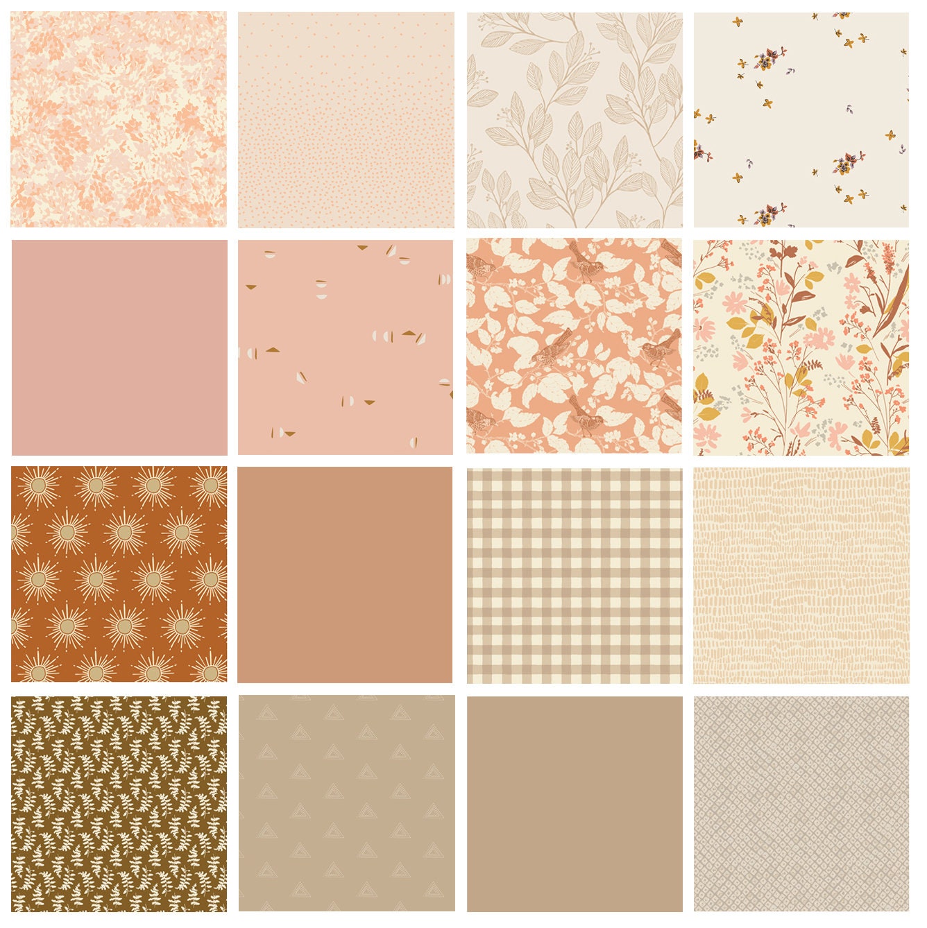 Earthly Delights Curated Quilt Bundle Neutral Colors Tan Ivory