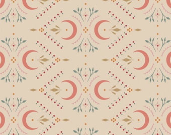 Crescent Charm | Woodland Keeper | Maureen Cracknell | Art Gallery Fabrics | WKP79501 | Quilting Fabric with Moons | Sold by the 1/2 yard