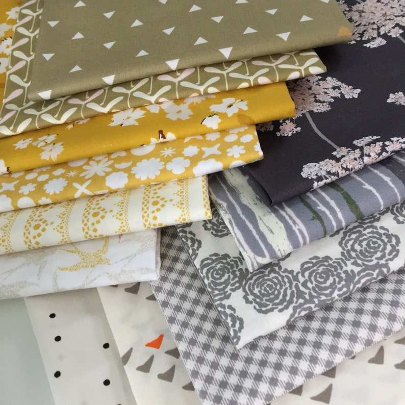 Neutral colored fabrics for quilting floral fabrics in gray  etsy Neutral colored fabrics for quilting floral fabrics in gray  etsy