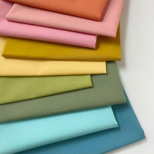 Bright Outlook Curated Bundle | Rainbow Colors | Multicolor Solid Quilt Fabrics | Various Art Gallery Solid Fabrics