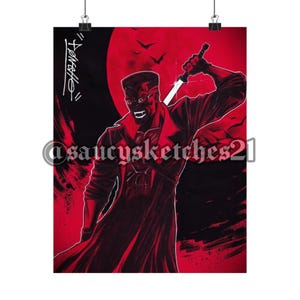 blade drawing art print 11”x14”