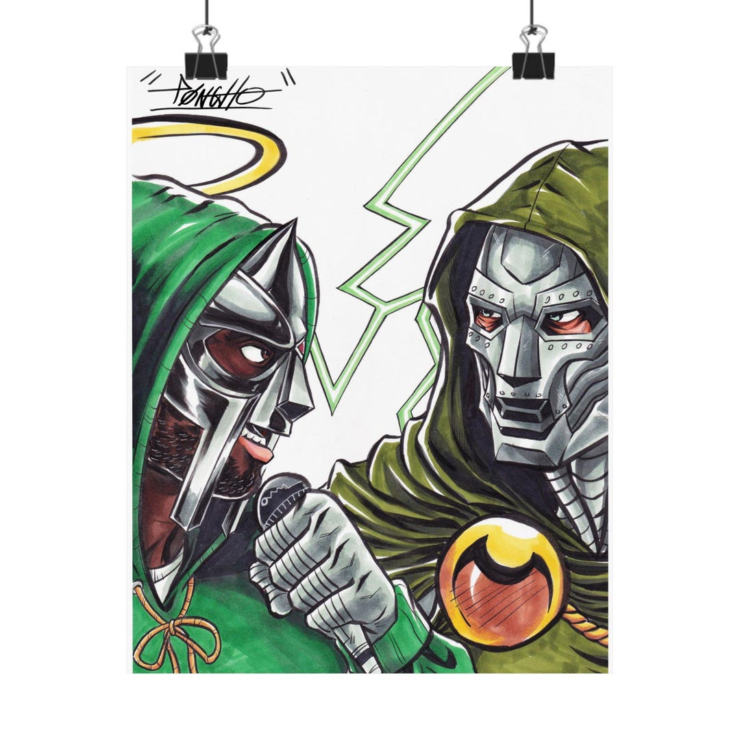 MF DOOM X Dr Doom Art Drawing Print 8''x10'' - Etsy