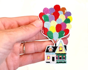 Up Movie House Balloons Iron on Patch