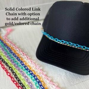 9 PCS Trucker Hat Charms - Pearl & Turquoise Brim Chains For Baseball Cap Decoration