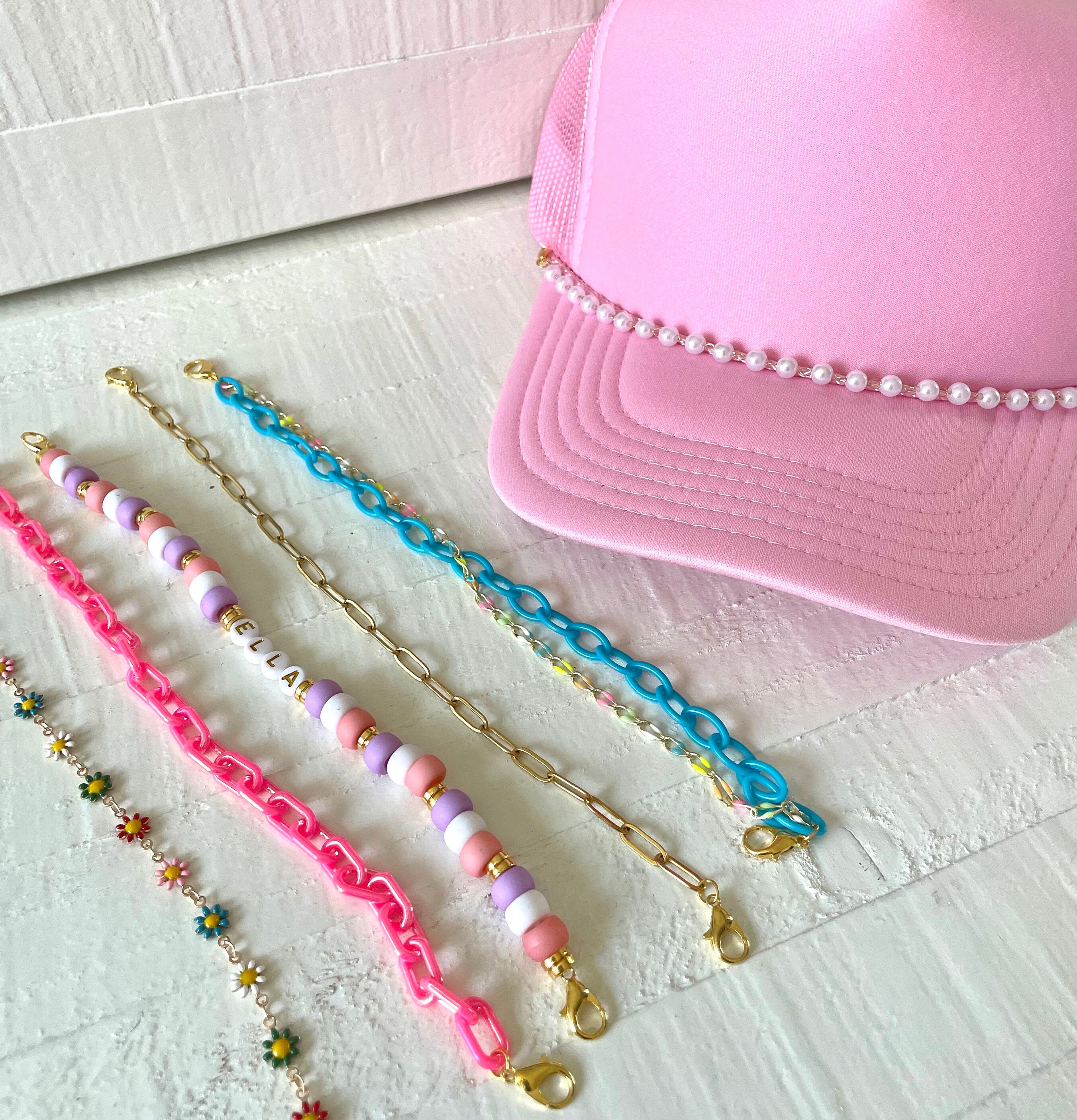 Catene Decorazione Per Cappelli Trucker Da Donna | Accessori FAI DA TE Con Ciondoli | Per Baseball Cap In Rete E Non - 3
