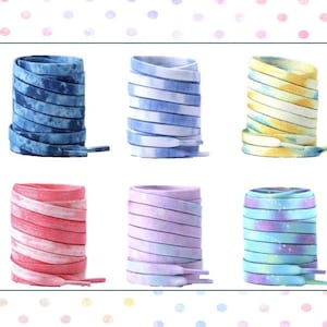 Tie Dye Shoelaces, Colored Shoelaces