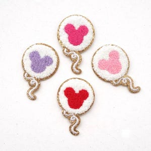 Mickey Balloon Iron on Patch, Disney Chenille Patches