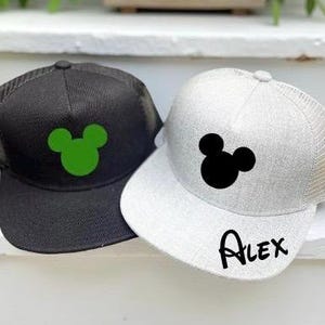 Mickey Snapback Trucker Hat, Mickey Customized Flat Bill Trucker Hat