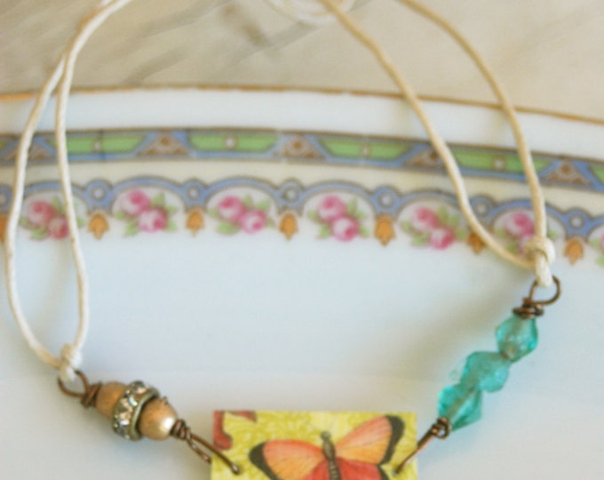 Butterfly Girl. Vintage Beadedbutterfly Charmstring Etsy