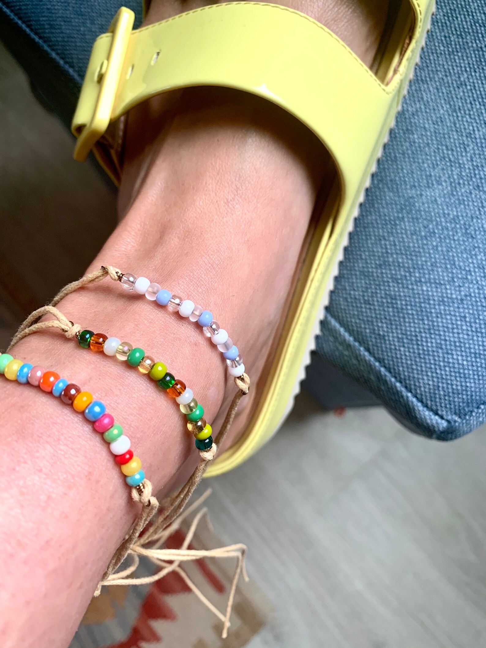 Beaded anklet ankle bracelet string anklet summer anklet Etsy