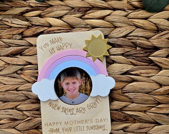 Mother's Day Fridge Photo Magnet Rainbow Fridge Magnet Mother's Day Gift for Mom Gift for Grandma Kids Gifts for Mom Gifts Keepsake Gift