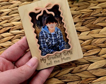 Mother's Day Fridge Photo Magnet Bow Fridge Magnet Mother's Day Gift for Mom Gift for Grandma Kids Gifts for Mom Gifts Keepsake Gift