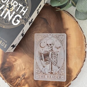 Gothic Decor Funny Skeleton Bookmarks - Spooky "RIP Reading In Peace" Bookmark For Halloween Gifts & Gothic Book Lovers Halloween Bookmarks