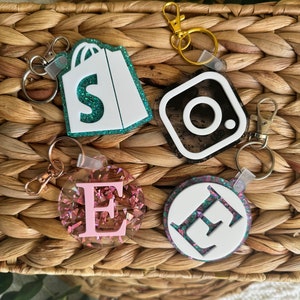 Slimme NFC-sleutelhanger voor sociale media | Digitaal visitekaartje | Betaallink | Tik en volg | Cash-app | Facebook | Instagram | Etsy