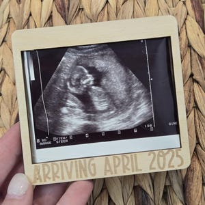 First Ultrasound Frame for Sonogram Photo Holder Pregnancy Announcement New Baby Magnet New Moms Gifts Expecting Mother Pregnancy Photo Prop