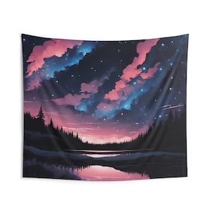 Nachthimmel Wandbehang, Sternenhimmel Wandbehang, Sternenhimmel Wandbehang, Sternennacht Dekor, Wohnzimmer Dekor, Cosmic Universe Stoff Poster