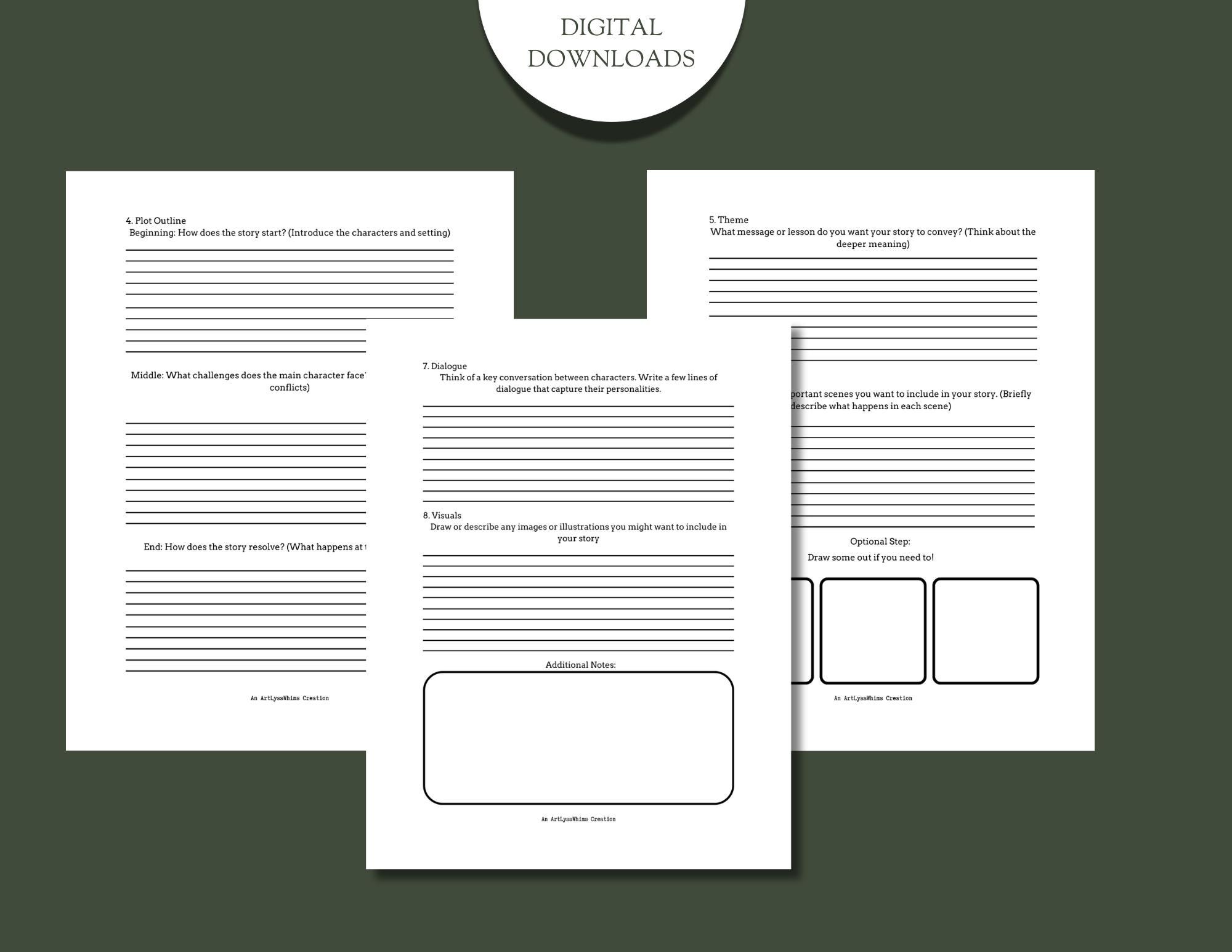 Young Author Story Planner