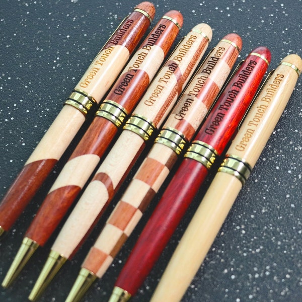 Corporate Gifts for Employees, Personalized Wood Pen, Wooden Pen, Teacher Wood Pen, Wood Pen for Staff, Party Favors for Adults Bulk