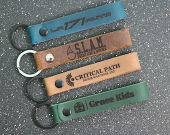 Corporate Gifts for Employees, Personalized Keychain, Leather Keychain ...