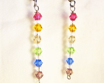 Rainbow Crystal Earrings