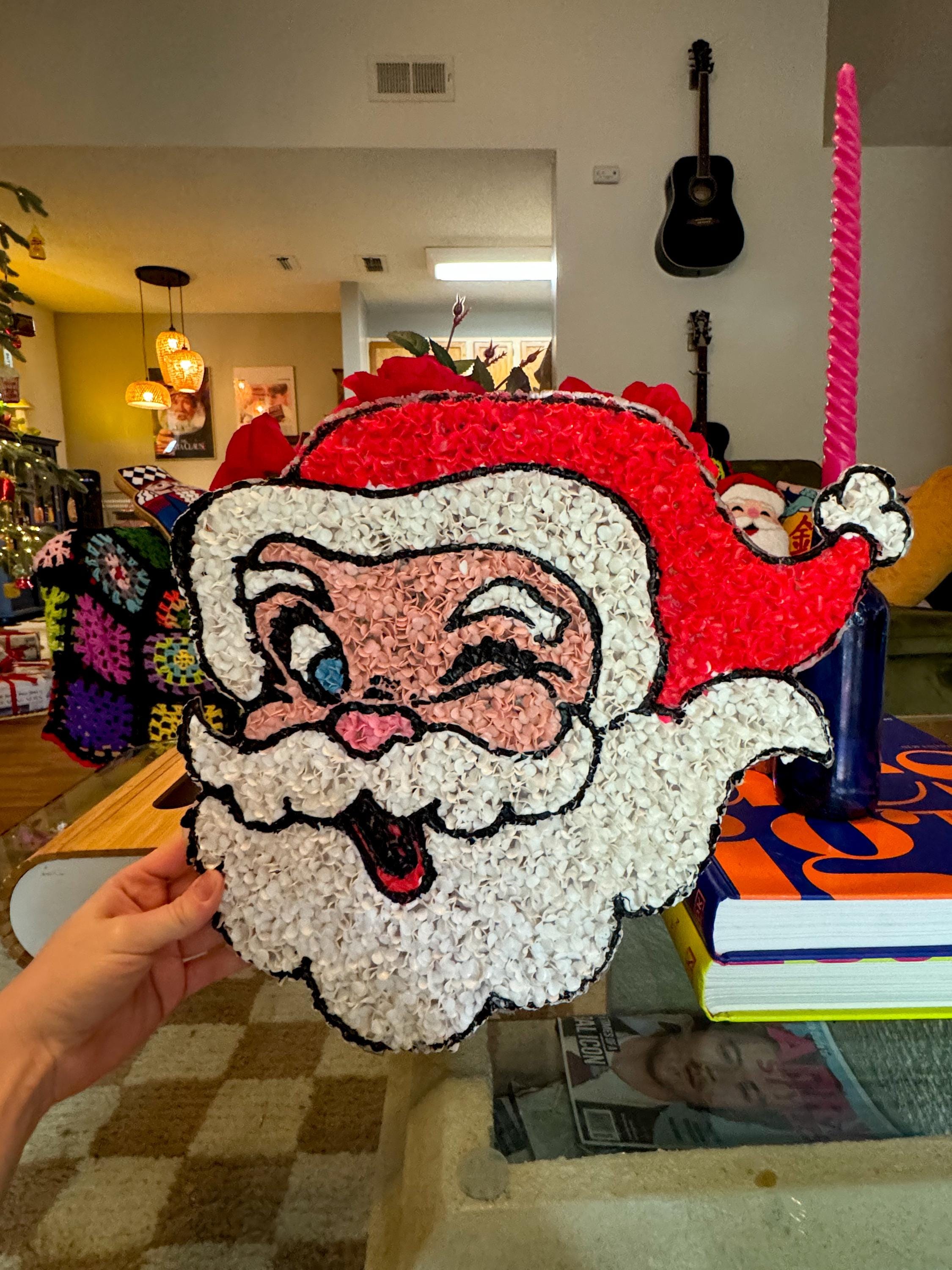 Vintage Christmas 1960s Melted Plastic Popcorn | Candycanes, Santa
