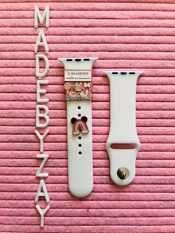 NEW Samsung Galaxy Pink Watch Band with Charms Pink Passion Samsung Galaxy Watch Band / Beaded Watch Band  main image 3