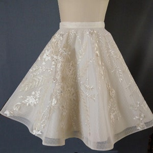 Floral Garden lace collage circle skirt