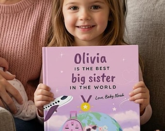 Personalized Big Sister Book, Welcoming New Baby, Sibling baby gift