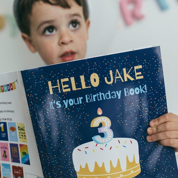 Libro de cumpleaños personalizado, regalo de cumpleaños personalizado para niño, libro personalizado, regalos personalizados para niños, libros de cumpleaños personalizados para niños.