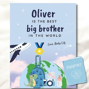 Big Brother Gift Book Personalized New Big Brother Book for Boys Big Brother Custom Book Older Sibling Book A New Brother Personalised Book