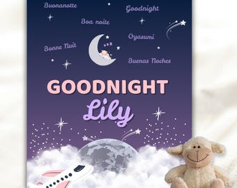 Personalized Children&#39;s Book for Baby Girl Goodnight Baby Name Custom Gift for Niece, Grandchild or Friend Baby Shower Gift Newborn Gift