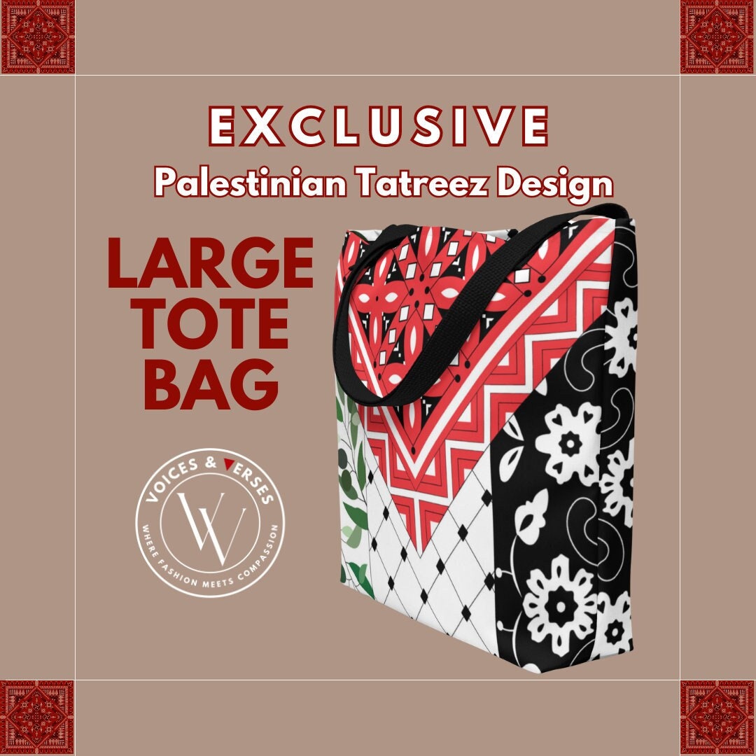 Floral Bag & Camera Strap – Handmade Palestinian Tatreez main image 1