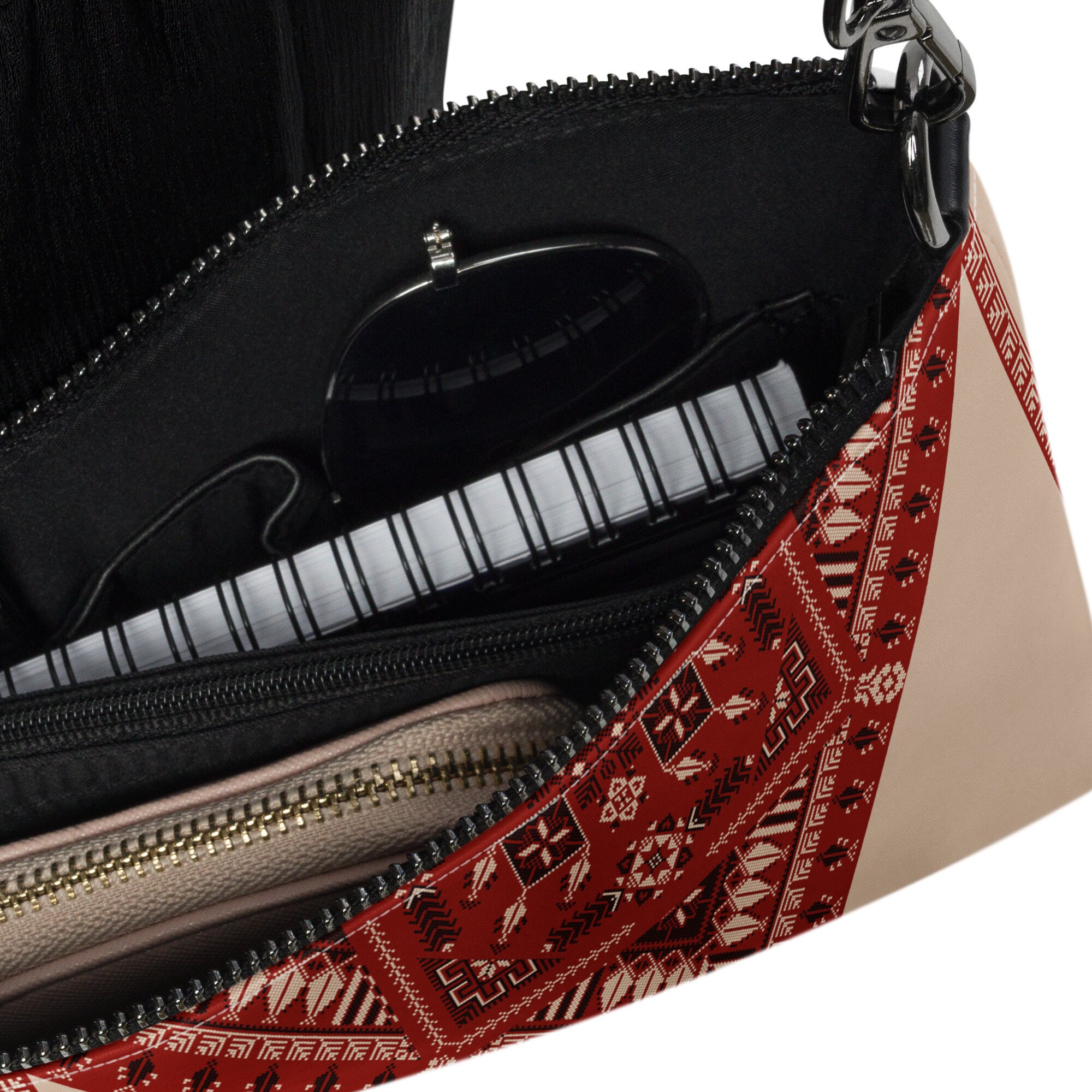 Floral Bag & Camera Strap – Handmade Palestinian Tatreez main image 0