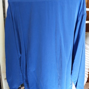 Silk blouse vintage Alfred Sung Express woman's size 10 royal blue shirt in excellent used condition with no apparent imperfections image 7