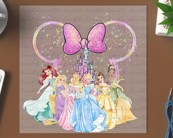 Disney Princess Ready To Press,Disney Heat Transfer,Rapunzel Dtf,Moana Dtf,Tiana DTF,Cinderella DTF,Aurora DTF,Disney Girl or Woman Transfer