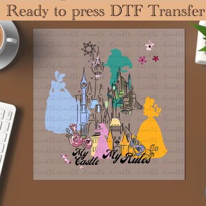 Disney CastleReady To Press,Disney Heat Transfer,Magic Castle Dtf,Castle Dtf, Family trip dtf,Disney Girl or Woman Transfer
