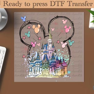 Disney CastleReady To Press,Disney Heat Transfer,Magic Castle Dtf,Castle Dtf, Family trip dtfDisney Girl or Woman Transfer