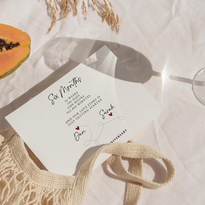 6 maanden verjaardagscadeau vriend cadeau-ideeën Cadeaus voor mannen Gepersonaliseerde kaartafdruk 6 maanden cadeau Dating verjaardag