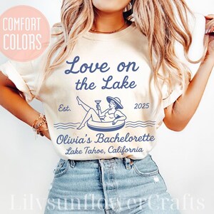 Love on the Lake Bachelorette Shirt, Camp Bach Party Shirts, Hiking Bride Tee, Camping Girls Trip, Bach Gifts, Lake Life Lake Wife Tee