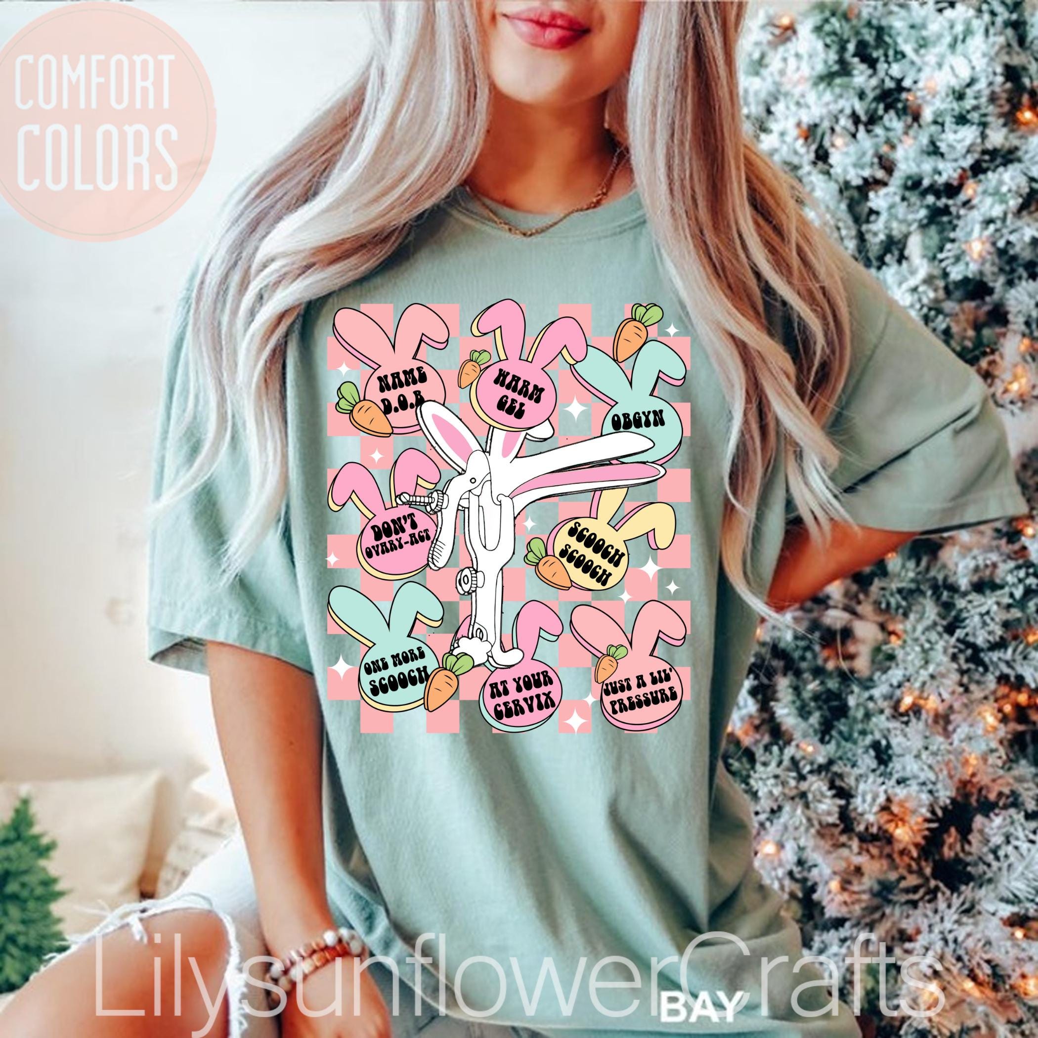 Hoppy Easter Speculum Obgyn Nurse Shirt, Easter Day Obstetrics Shirt ...