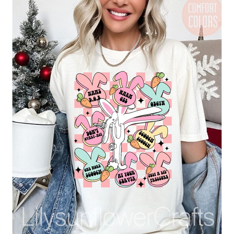 Hoppy Easter Speculum Obgyn Nurse Shirt, Easter Day Obstetrics Shirt ...
