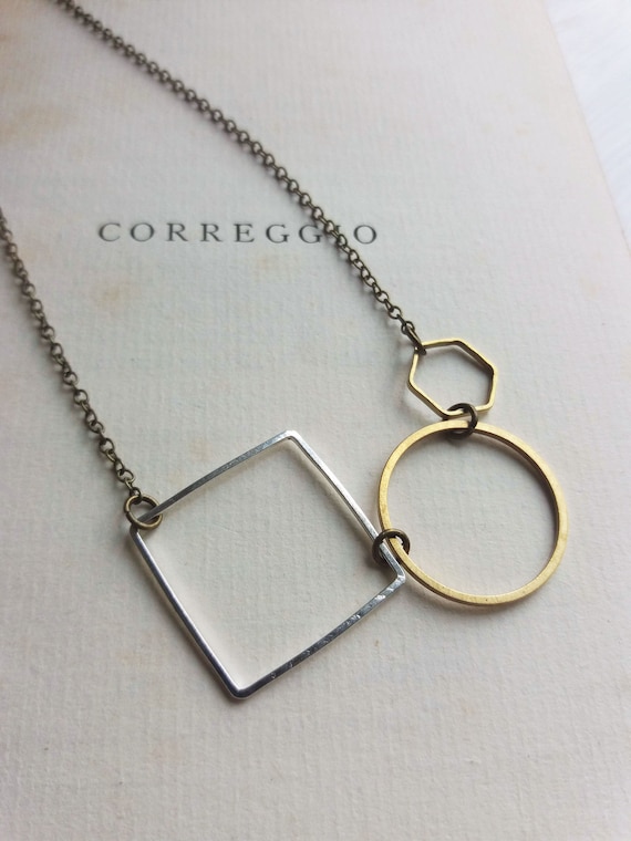 Etsy geometric necklace hotsell