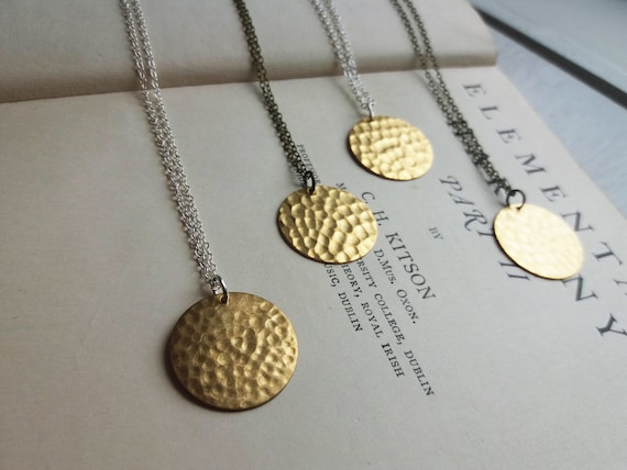 Triple Hammered Disc Necklace — Marsha Drake Jewelry
