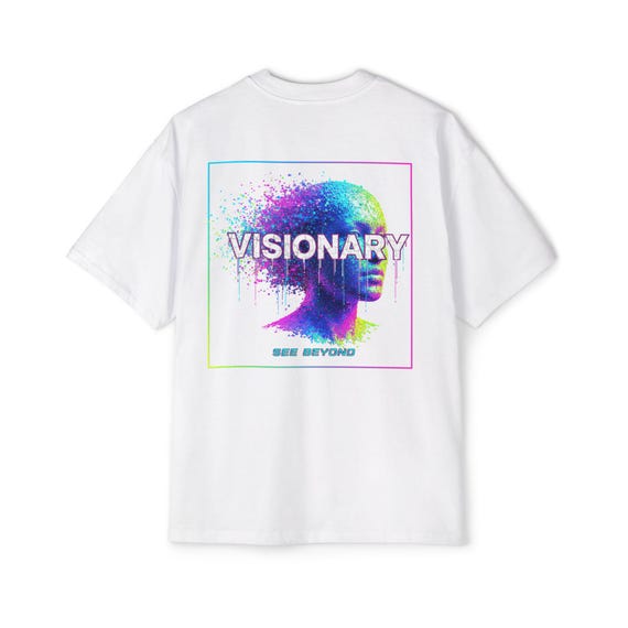 Oversized Tee Shirt, Men's Graphic Tshirt, SIKDRP Visionary Top, Streetwear T-shirt, Hip Hop Tee, Urban Fashion Shirt