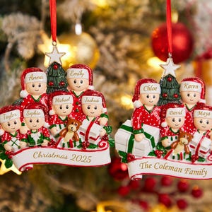 Personalized Christmas Ornament with Family Name 2025 Custom xmas Decor