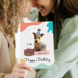 Custom Birthday Card using pet photo I Personalised Birthday Card I Personalised Pet Photo Birthday Card
