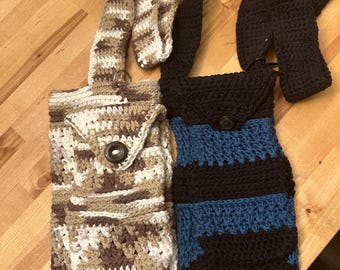 Water bottle holder with phone pouch