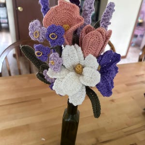 Lavender Crochet Floral Arrangement