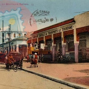 estampes vintage, de la civilisation européenne à Rabat, Maroc - années 1920, lot de 5, carte postale, antiquité, téléchargement numérique instantané, papier imprimable